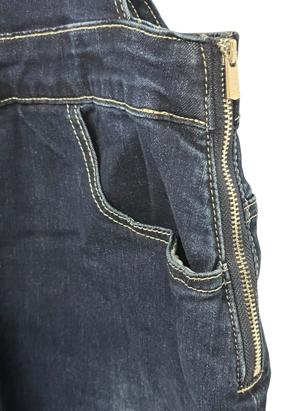 MSE Main street exchange | Dark Blue Overall Jumper‎ Denim Dress 6 - Picture 4 of 5
